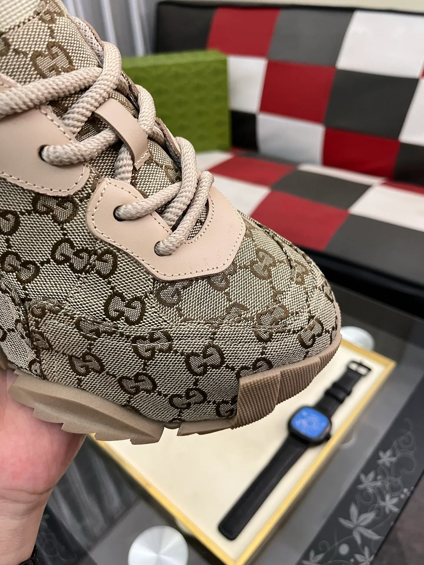 Men's shoes 💰600⌚️⌚️ (GUCCI-Gucci) luxury brand sports and casual shoes, imported original material, sheepskin lining, high-end and comfortable, original outsole is light and wear-resistant! Purely handmade, details determine quality! 38-444️⃣colors available